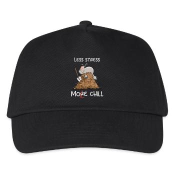 Lazy Mole I Foul Throw Pun I Chill - Kids’ Baseball Cap - black - Front