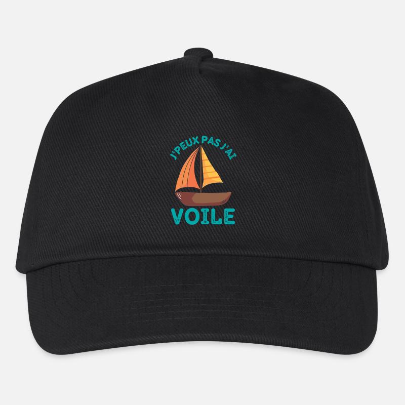 Bateau à voile 1 - Casquette de baseball Enfant - noir