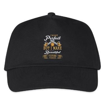 I'm not perfect, but - Kids’ Baseball Cap - black - Front