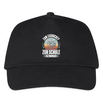 Eishockey - Kinder Basecap - Schwarz - Vorne