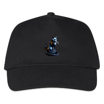 Chat noir profil origami, futuriste - Casquette de baseball Enfant - noir - Devant