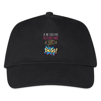 Je ne suis pas autoritaire je suis la bosse - Casquette de baseball Enfant - noir - Devant