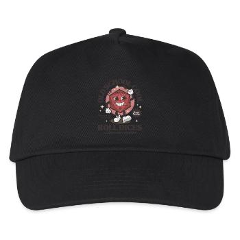 Dungeons - Old school roll dragons dices retro D20 - Kids’ Baseball Cap - black - Front