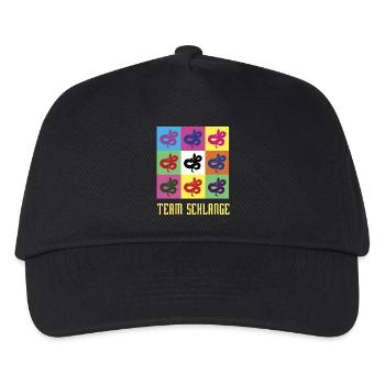 Team Schlange - Kinder Basecap - Schwarz - Vorne