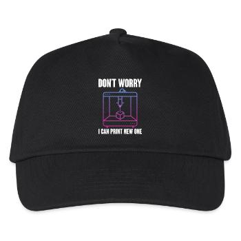 Ne vous inquiétez pas, je peux en imprimer un nouveau Impression 3D 3D - Casquette de baseball Enfant - noir - Devant