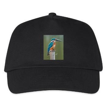 kingfisher on the branch - Kids’ Baseball Cap - black - Front