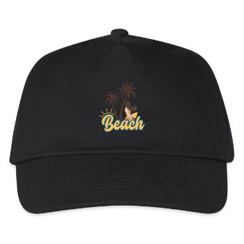 Plage beach été - Casquette de baseball Enfant - noir - Devant