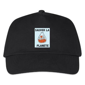 PLANETE. JOUR DE LA TERRE. ECOLOGIE. PLANET. VEGAN - Casquette de baseball Enfant - noir - Devant