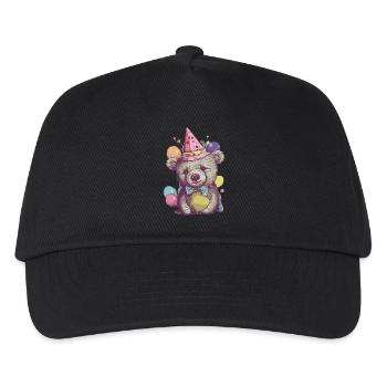 Party-Bär - Kinder Basecap - Schwarz - Vorne