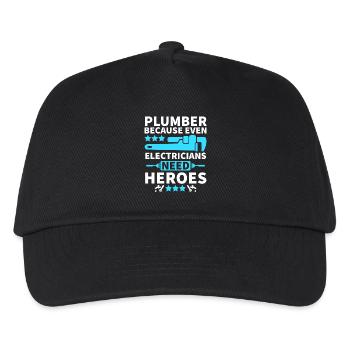 Plumber Because Even Electricians need heroes 3 - Kids’ Baseball Cap - black - Front
