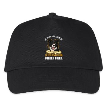 Pas besoin de thérapie juste mon border collie 1 - Casquette de baseball Enfant - noir - Devant