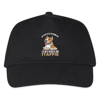 Pas besoin de thérapie juste mon staffie 1 - Casquette de baseball Enfant - noir - Devant