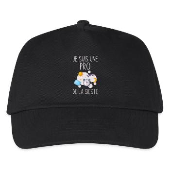 Je suis une pro de la sieste - Casquette de baseball Enfant - noir - Devant