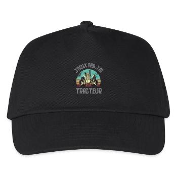 Fermier fermière tracteur - Casquette de baseball Enfant - noir - Devant
