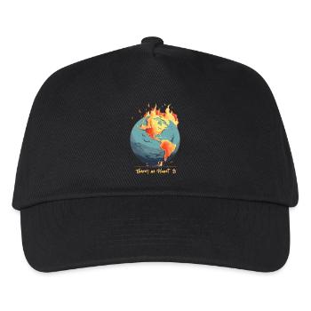 Die Welt Brennt - Kinder Basecap - Schwarz - Vorne