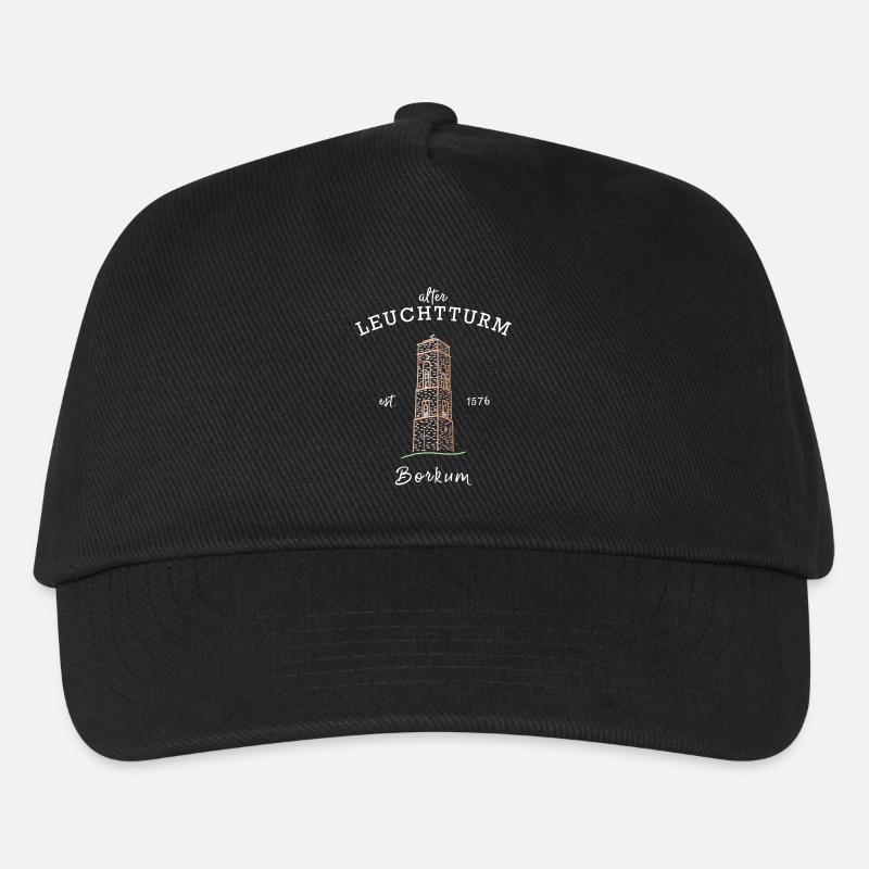 Alter Leuchtturm auf Borkum, Ostfriesland Nordsee - Kinder Basecap - Schwarz