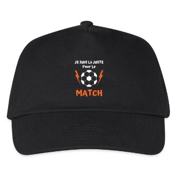 je suis là juste pour le match de foot 2 - Casquette de baseball Enfant - noir - Devant