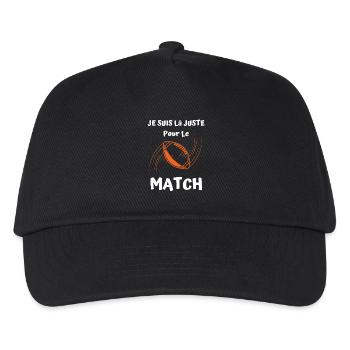 je suis là juste pour le match de rugby - Casquette de baseball Enfant - noir - Devant
