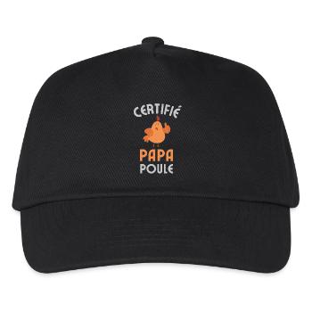 certifié papa poule Fete des pères 1 - Casquette de baseball Enfant - noir - Devant