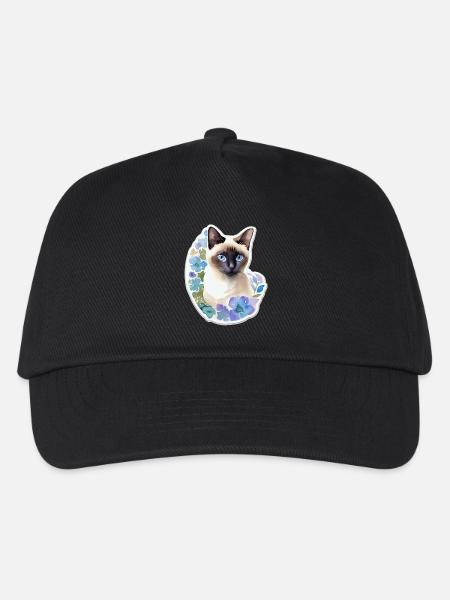 Siamkatze - Kinder Basecap - Schwarz