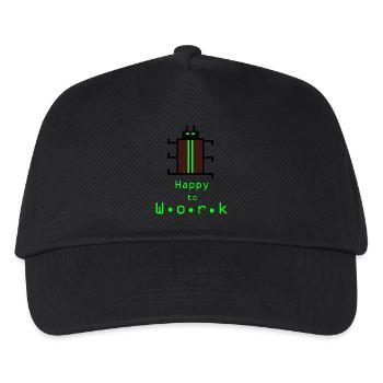 HappyWorkBeetle - Kinder Basecap - Schwarz - Vorne