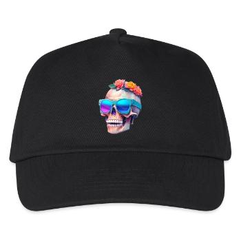Totenkopf - Kinder Basecap - Schwarz - Vorne
