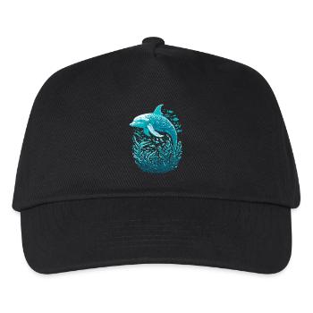 Dauphin - Casquette de baseball Enfant - noir - Devant