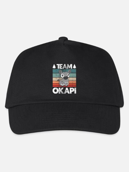 Okapi das Juwel des Dschungels - Kinder Basecap - Schwarz