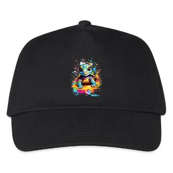 Schildkröte - Kinder Basecap - Schwarz - Vorne