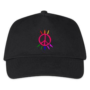 lgbt Peacezeichen - Kinder Basecap - Schwarz - Vorne