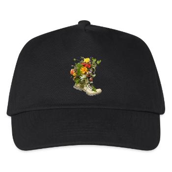 Green footprint Climate-neutral, environmental protection - Kids’ Baseball Cap - black - Front