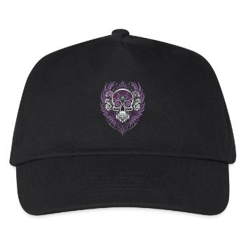 Sugar Skull Halloween Wings - Kids’ Baseball Cap - black - Front