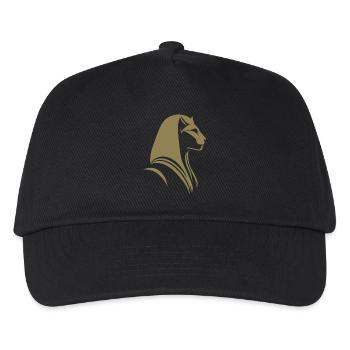 Katze Ägypten Pharao Silhouette - Kinder Basecap - Schwarz - Vorne
