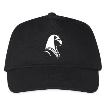 Katze Ägypten Pharao Silhouette - Kinder Basecap - Schwarz - Vorne