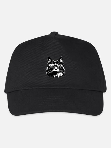 Cat Cool Sonnenbrille - Kinder Basecap - Schwarz