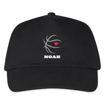Noah Basket-Nom de Garçon Maillot de basket - Casquette de baseball Enfant - noir - Devant