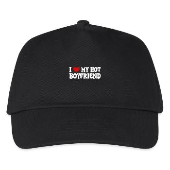 I Love My Hot Boyfriend - Kinder Basecap - Schwarz - Vorne