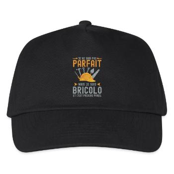 je suis parfait bricolo bricoleur 1 - Casquette de baseball Enfant - noir - Devant