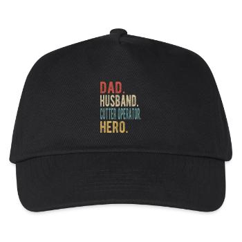 Cutter Opérateur Papa Mari Héros - Casquette de baseball Enfant - noir - Devant