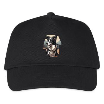 Border Collie Dog - Kids’ Baseball Cap - black - Front