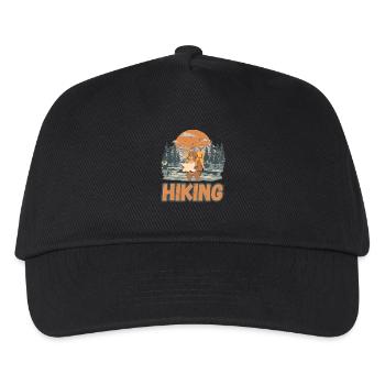 Hiking Brown bear Explorer - Kids’ Baseball Cap - black - Front