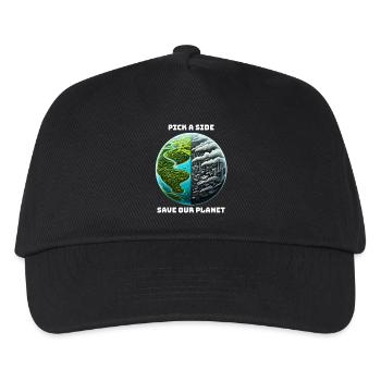 Maßnahmen gegen den Klimawandel - Kinder Basecap - Schwarz - Vorne