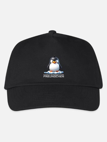 Ganz dünnes Eis Freundchen Pinguin - Kinder Basecap - Schwarz