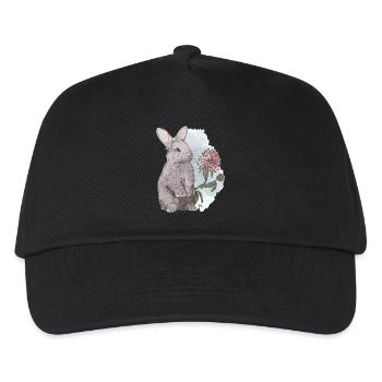 Veganuary 2024 Kaninchen - Kinder Basecap - Schwarz - Vorne