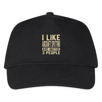 Aircraft spotting Saying - Kids’ Baseball Cap - black - Front
