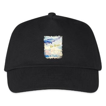 Be free - Old Airplane - Vintage Look - Kids’ Baseball Cap - black - Front