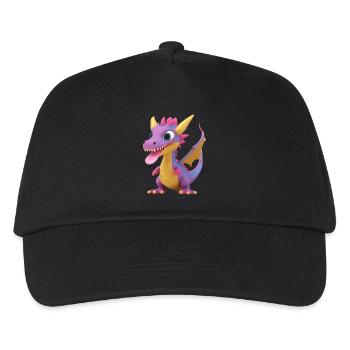 A cute dragon monster with long tongue - Kids’ Baseball Cap - black - Front