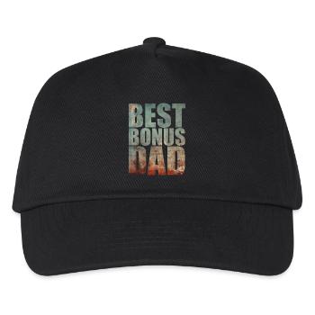 Best Bonus Dad - Kinder Basecap - Schwarz - Vorne