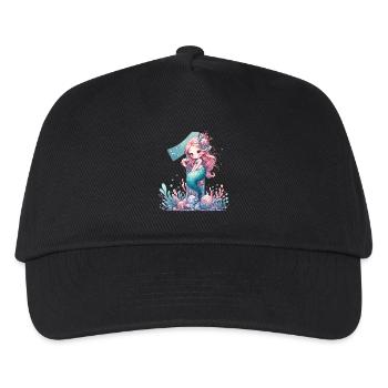 1 Year Mermaid Cute Birthday Gift - Kids’ Baseball Cap - black - Front