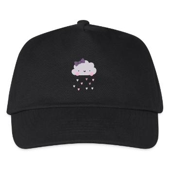 Love Cloud - Hearts - Rain - Kids’ Baseball Cap - black - Front